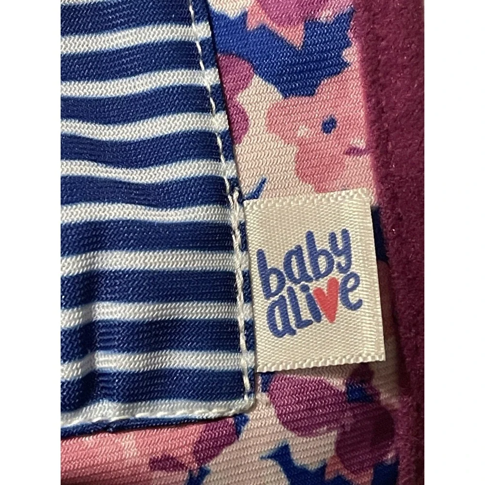 Baby Alive Pretend play doll changing mat and diaper bag accessory Only Flowers